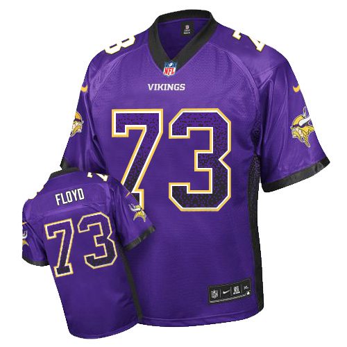 Nike Vikings #73 Sharrif Floyd Purple Team Color Men's Stitched NFL Elite Drift Fashion Jersey - Click Image to Close